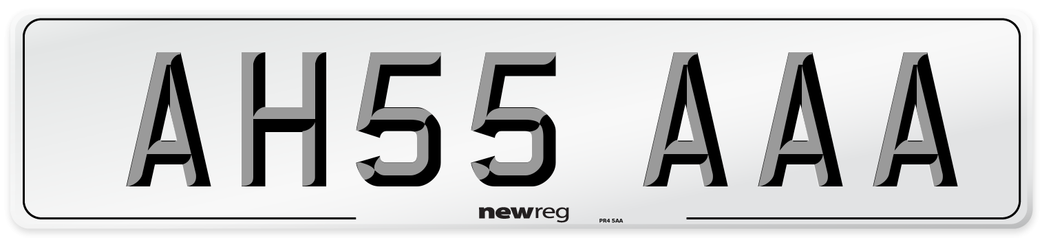 AH55 AAA Number Plate from New Reg